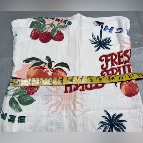 Paper Heart Anthropologie Fresh Fruit Linen Blend Maxi Dress Size Small - Picture 9 of 12